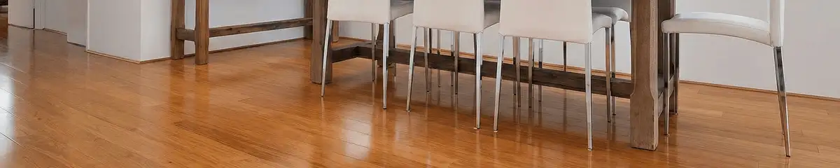 Professionally installed and refinished bamboo flooring in a residential home, showcasing smooth finish and natural wood tones in Louisville, KY