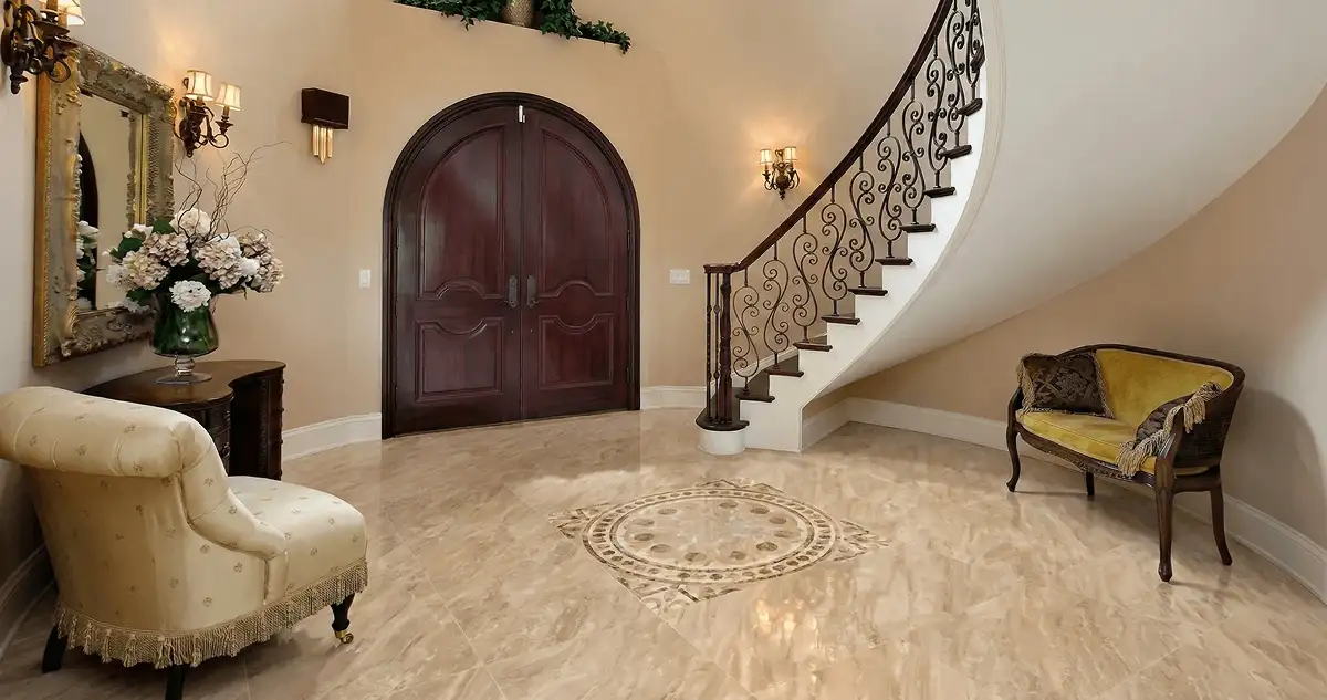 Entrance hall with professionally installed ceramic tile flooring in Louisville KY